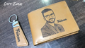 Big Wallet + Keychain with Your Picture and Name on it with Beautiful Box
