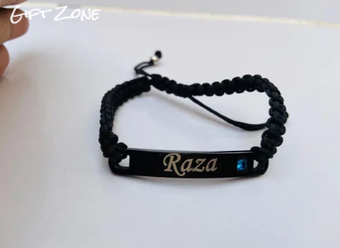 Name Engraved Dori Bracelet Unisex | Adjustable Band